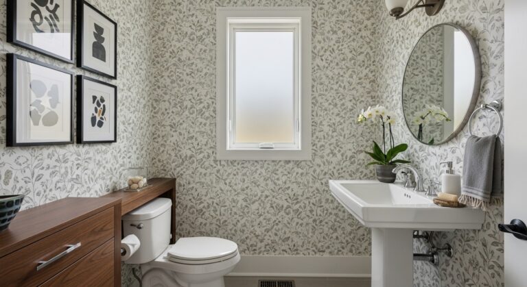 20 Chic Half Bath Wallpaper Ideas