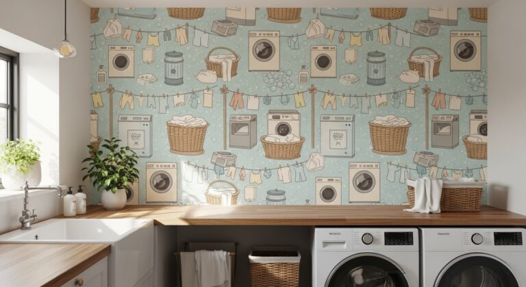 14 Fresh Laundry Room Wallpaper Ideas
