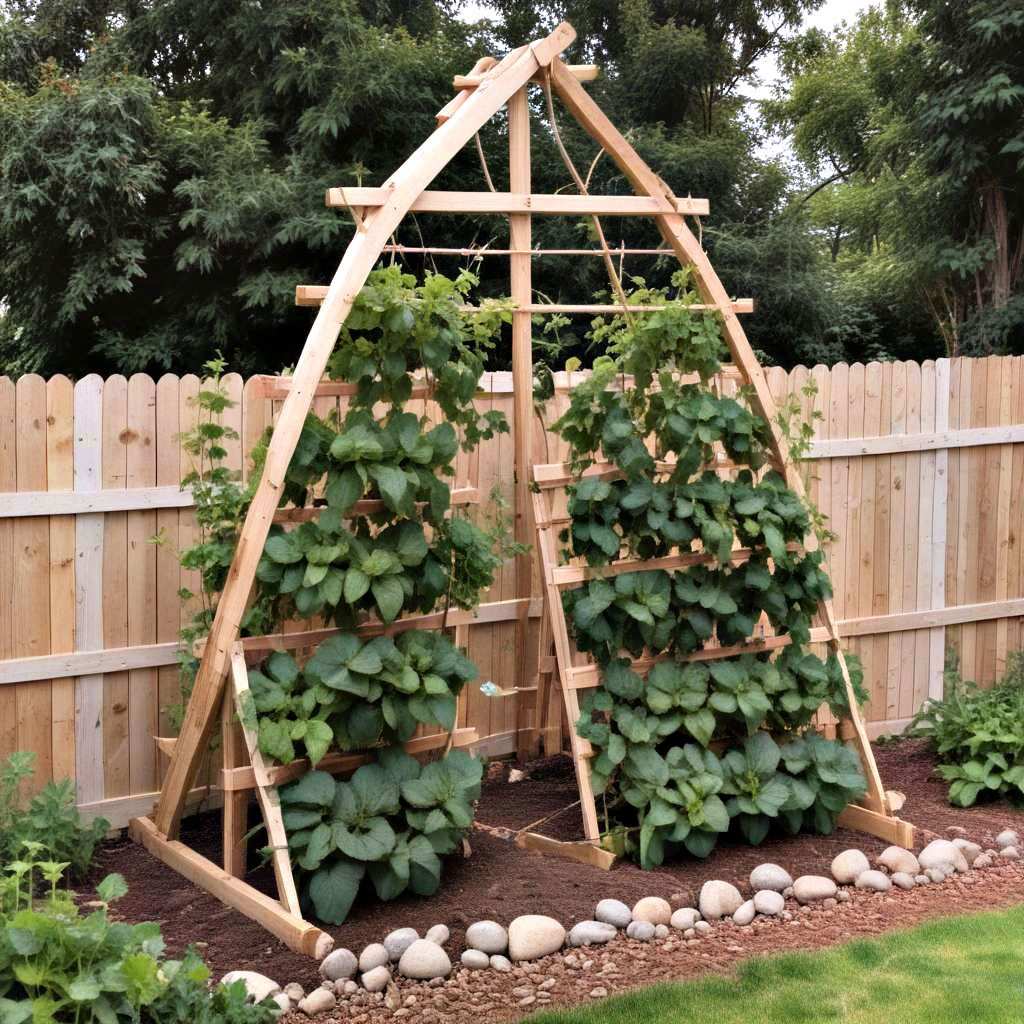 a frame wooden trellis