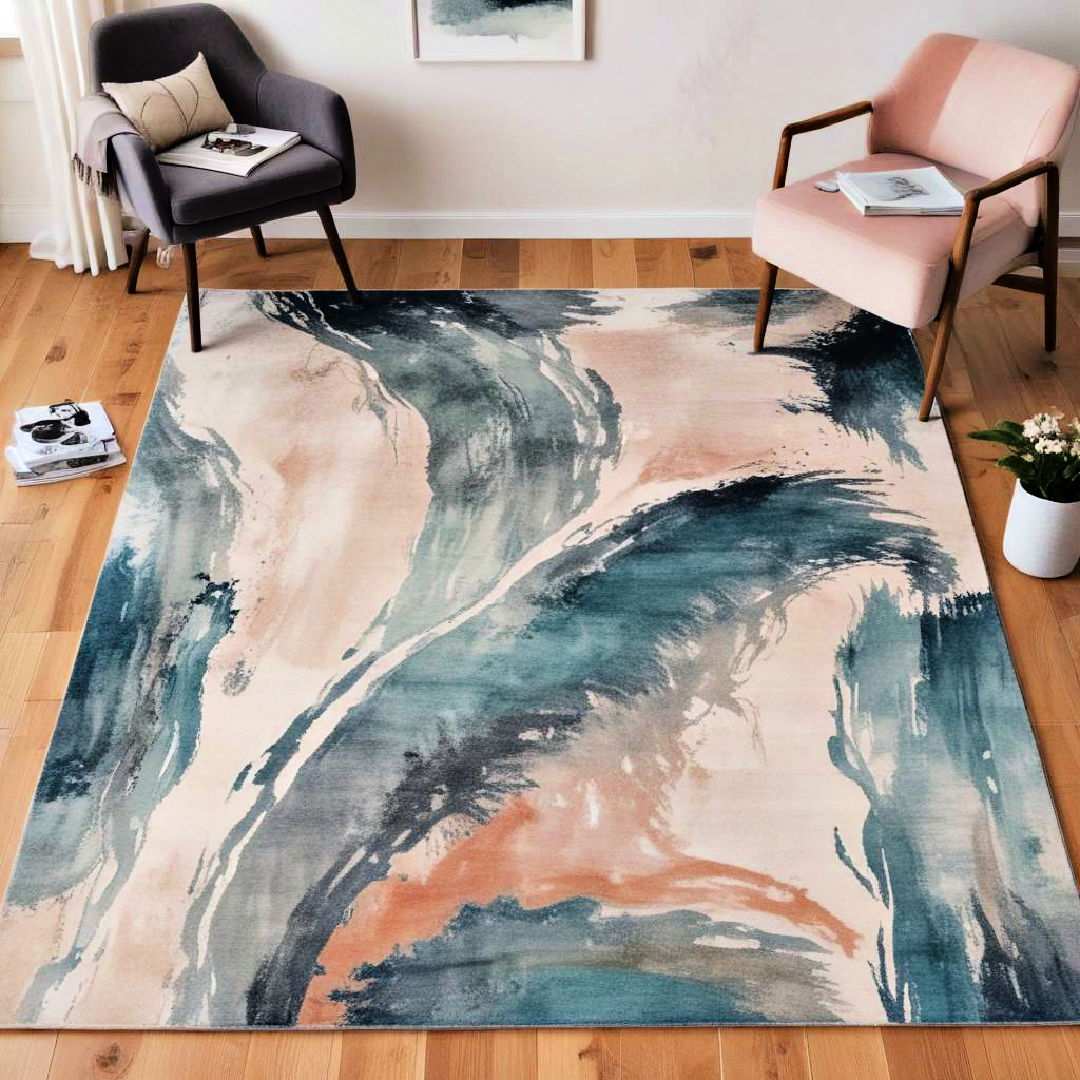 abstract art rugs