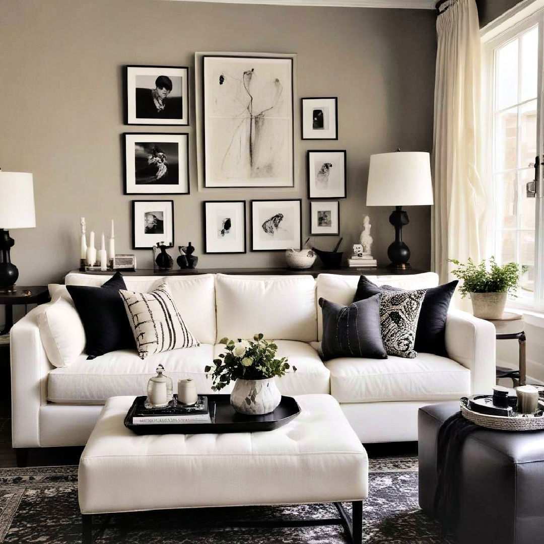 add contrast with dark furniture
