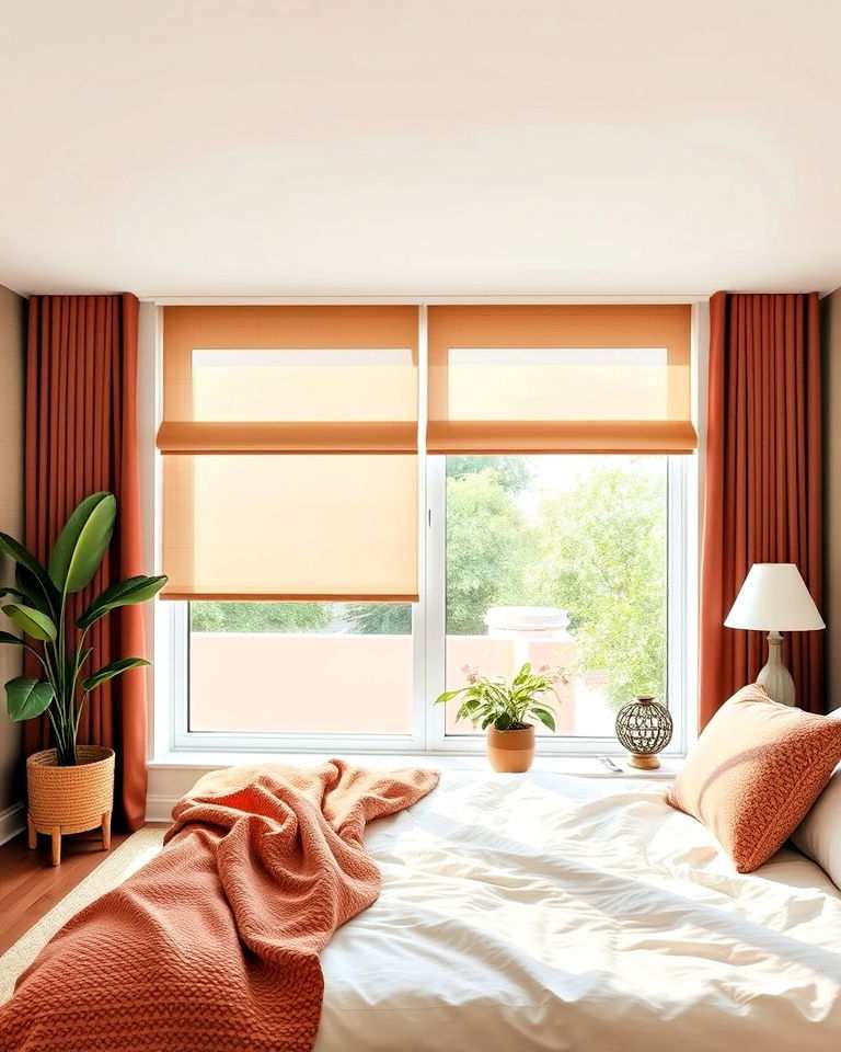 add roller shades for a minimalist vibe