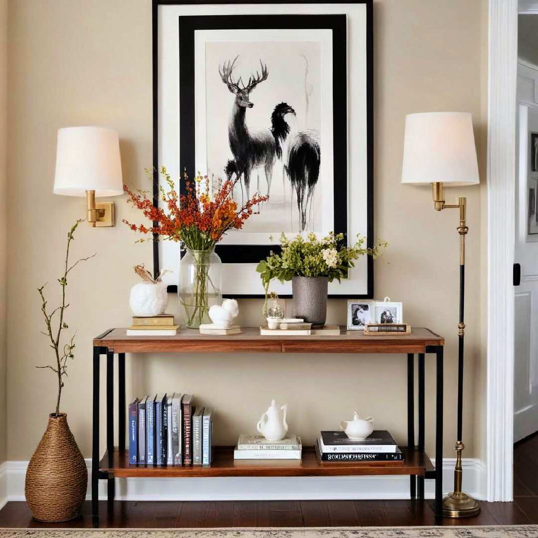 artwork entryway table decor