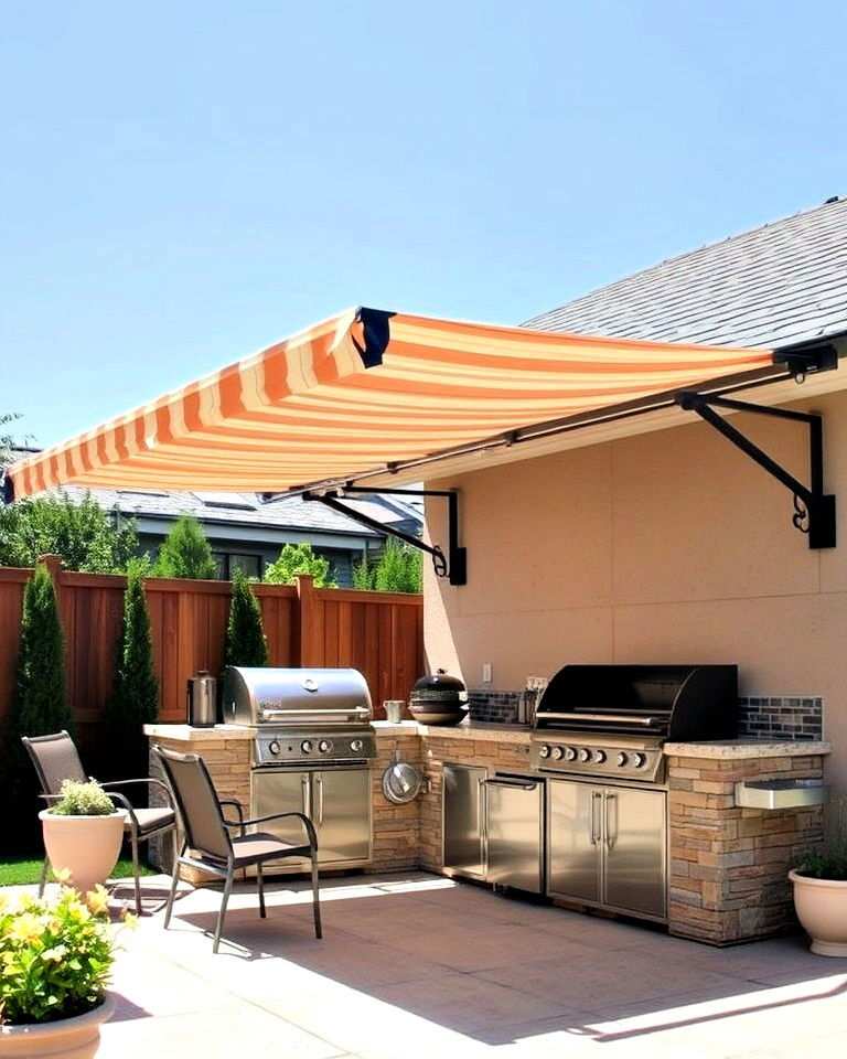 bbq with retractable awning