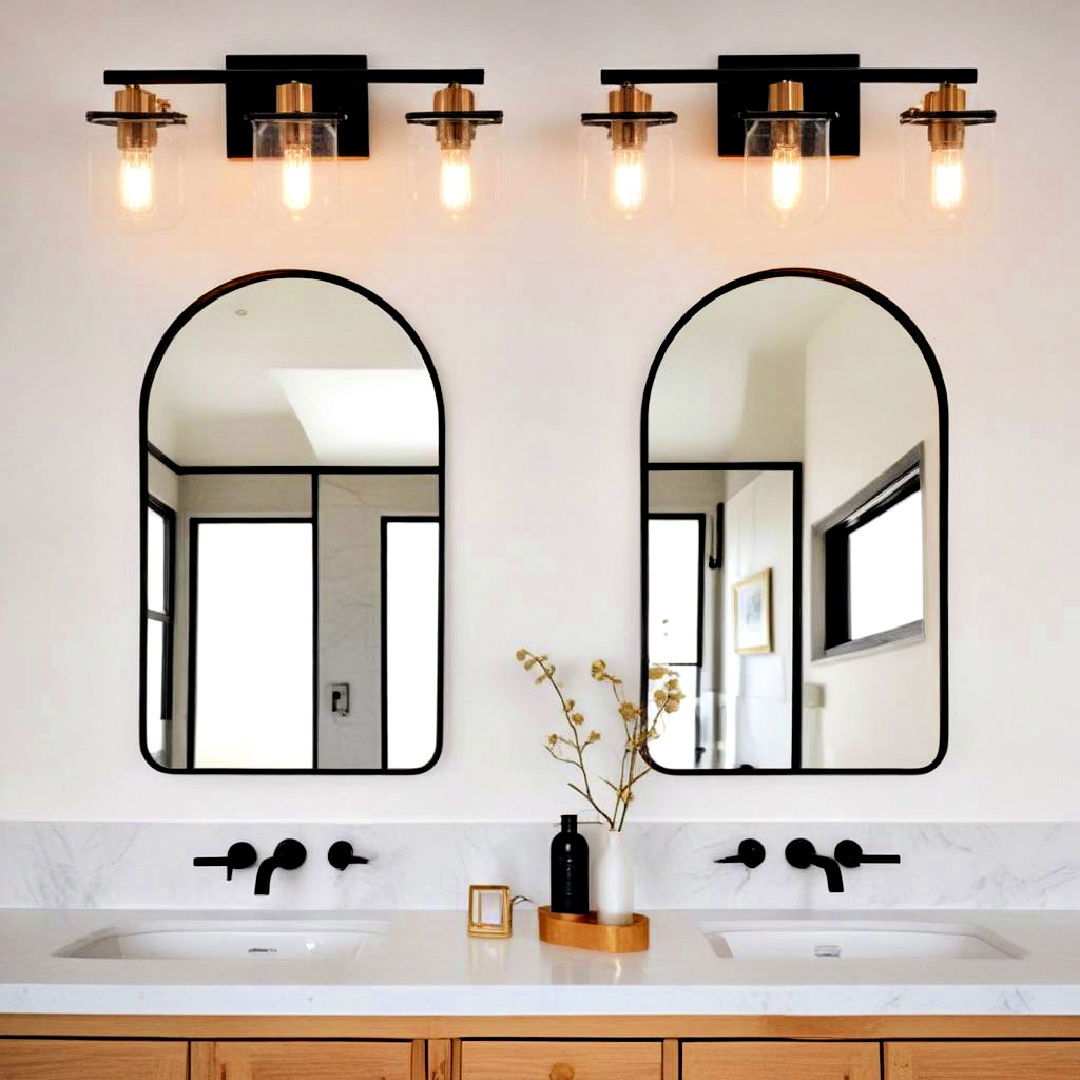 black and gold lighting fixtures for a dramatic effect