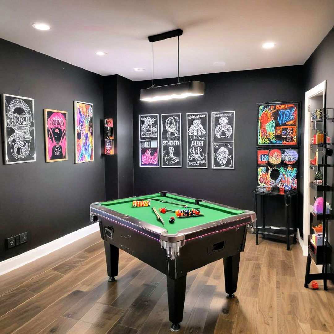 black and neon game room
