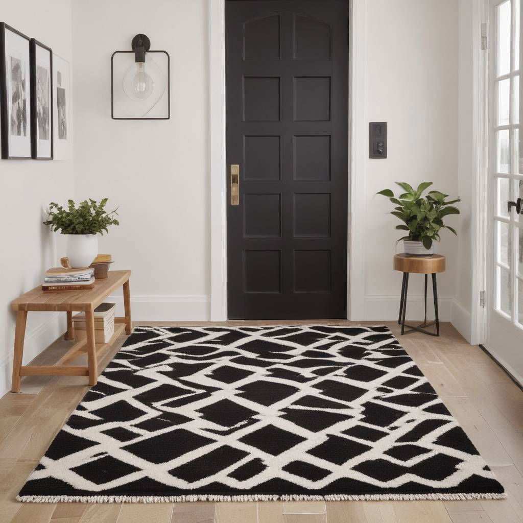 black and white rugs