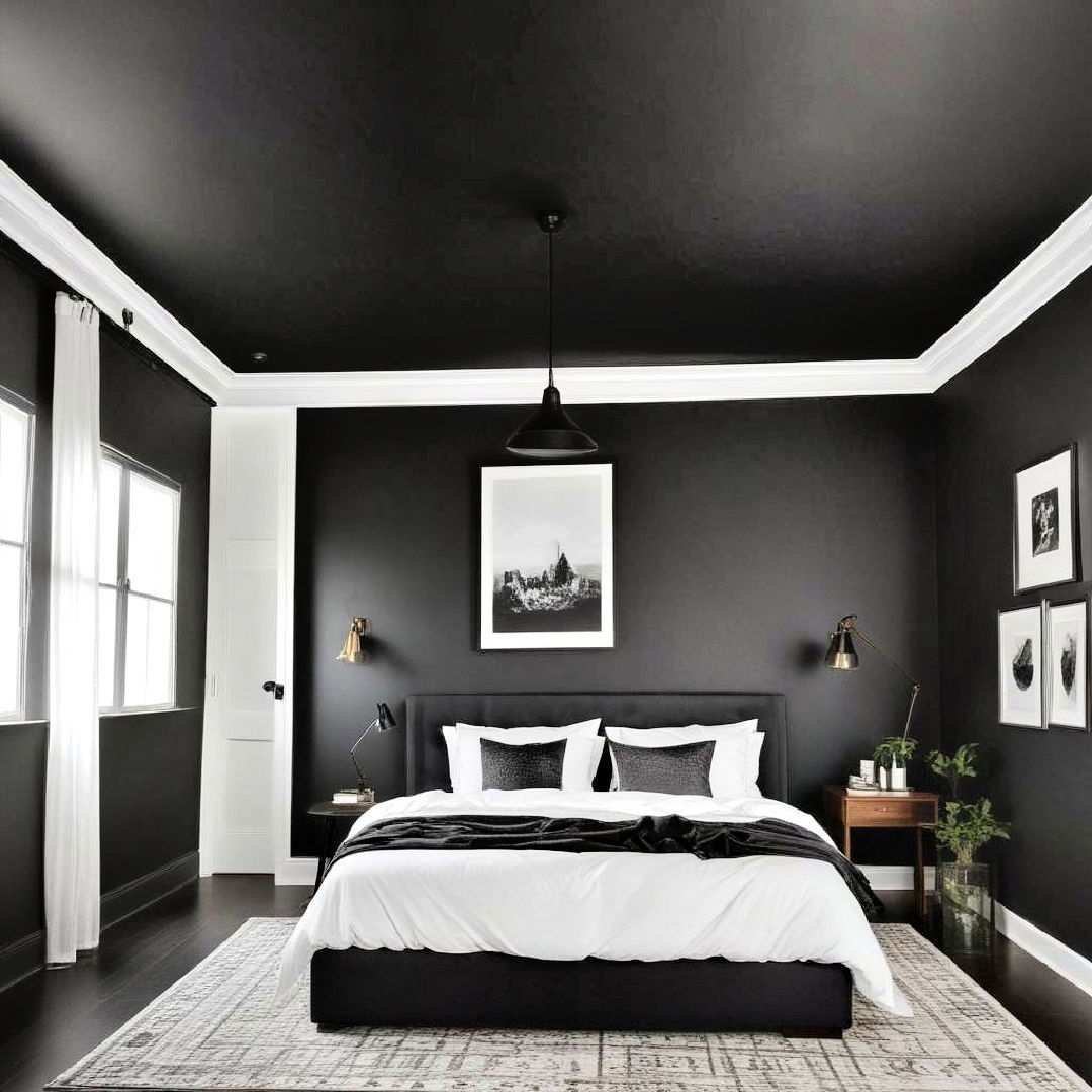 black matte ceiling