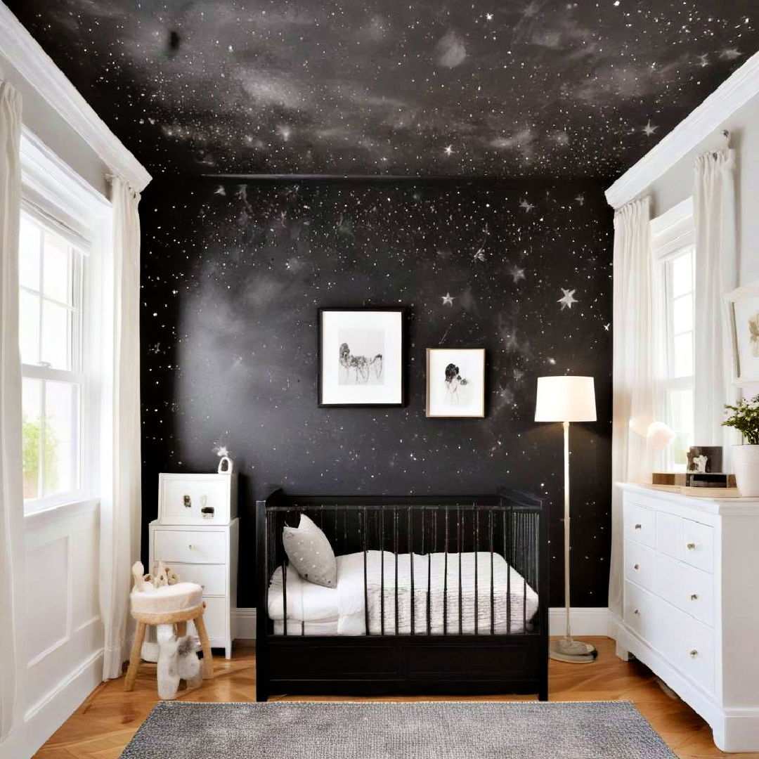 black starry night ceiling