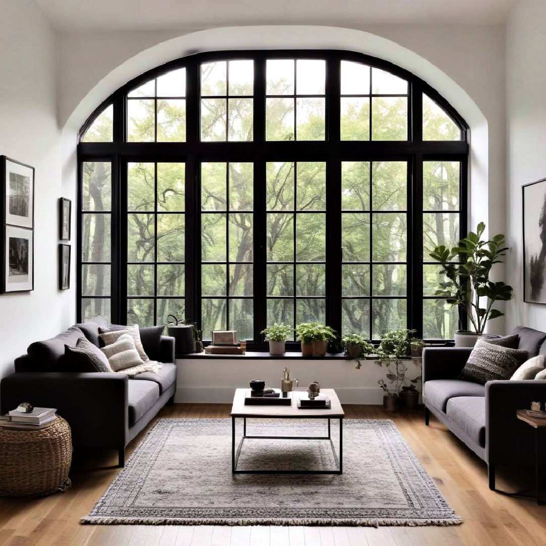 black window frames