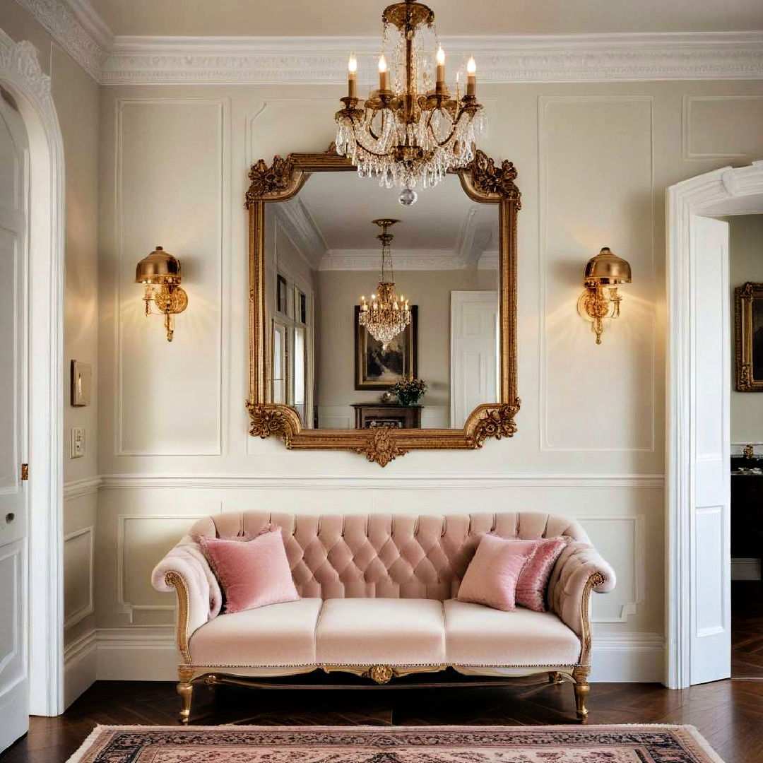 brass accents for vintage glamour