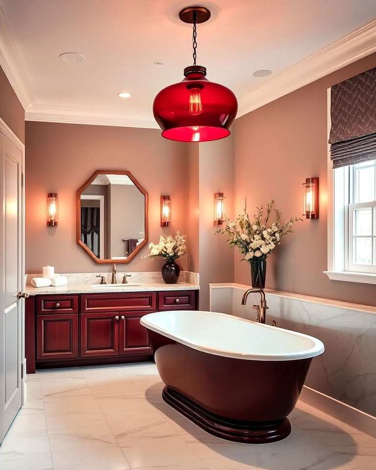 burgundy pendant lighting for elegant illumination