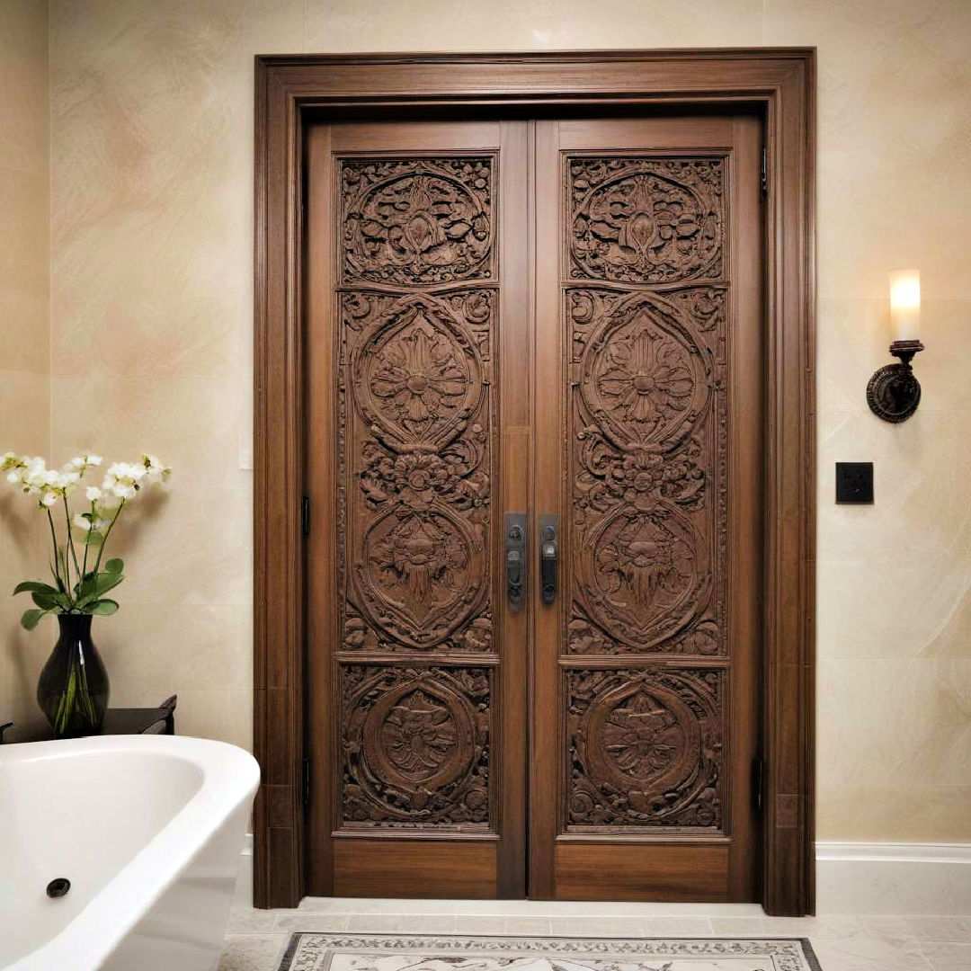 carved wooden door
