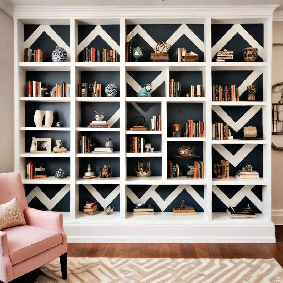 chevron bookcases