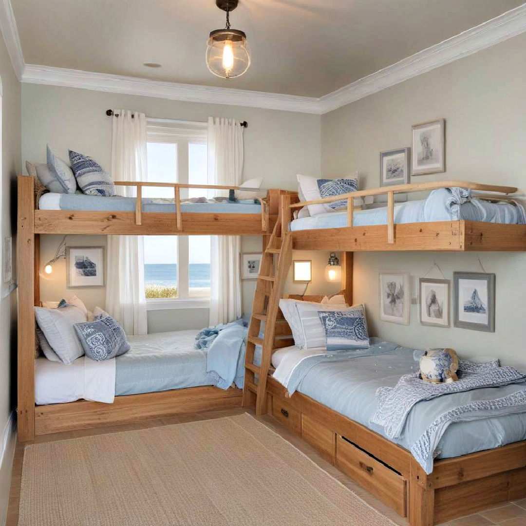 coastal retreat bunk room