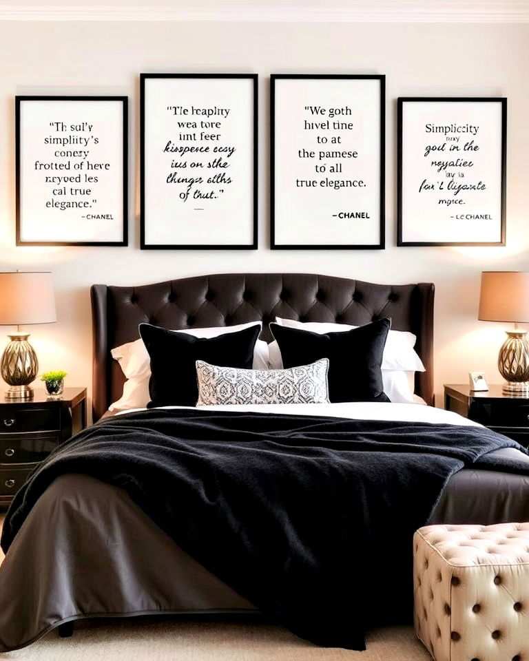 coco chanel quotes as wall décor