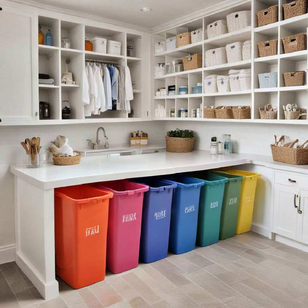 color coded bins