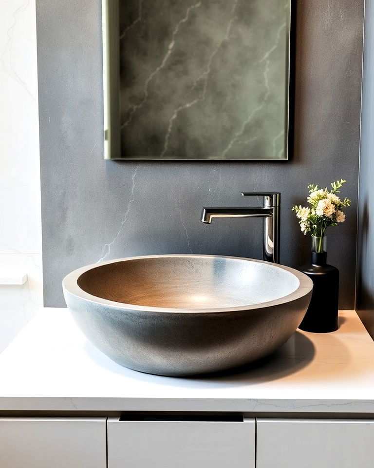 concrete sink basin