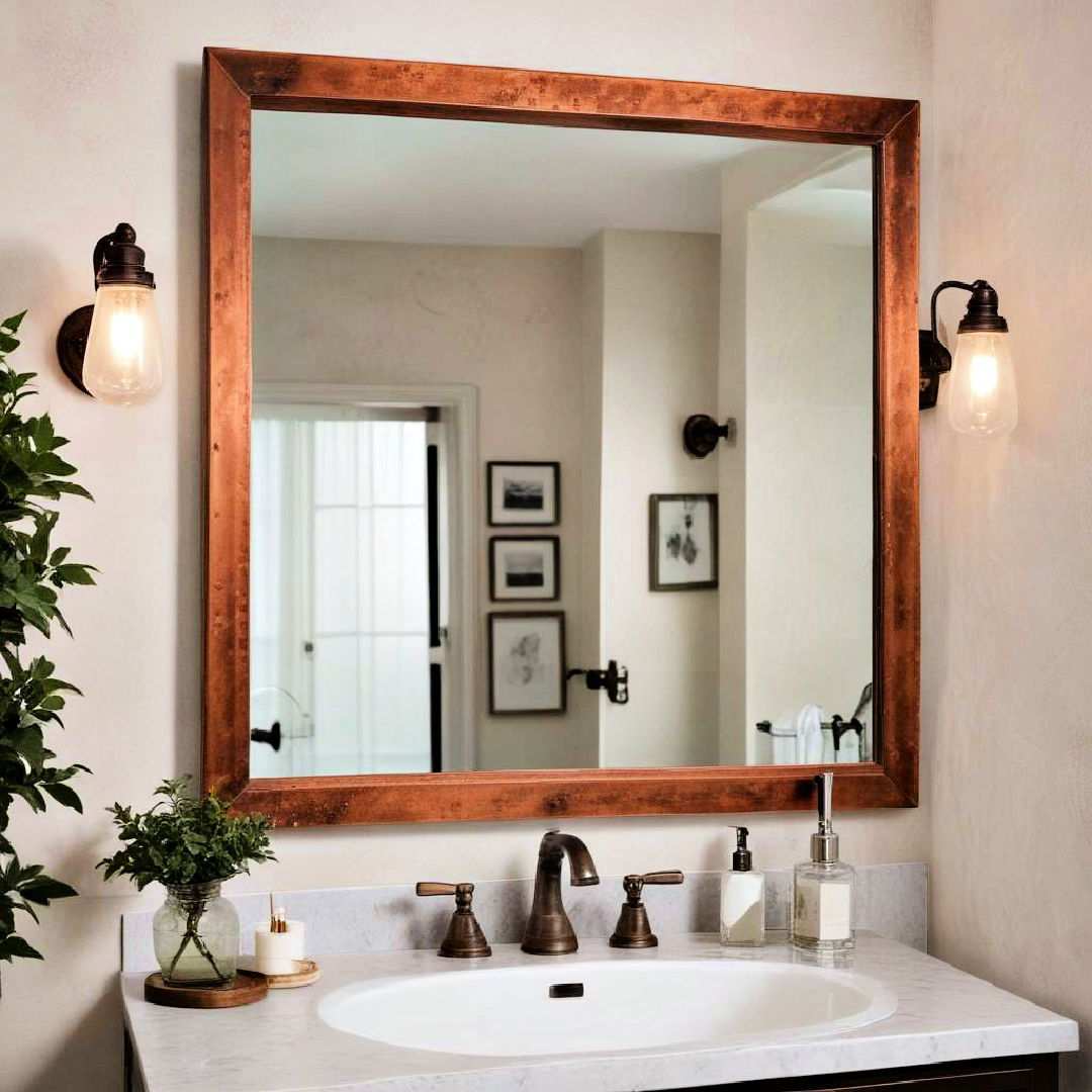 copper framed mirrors