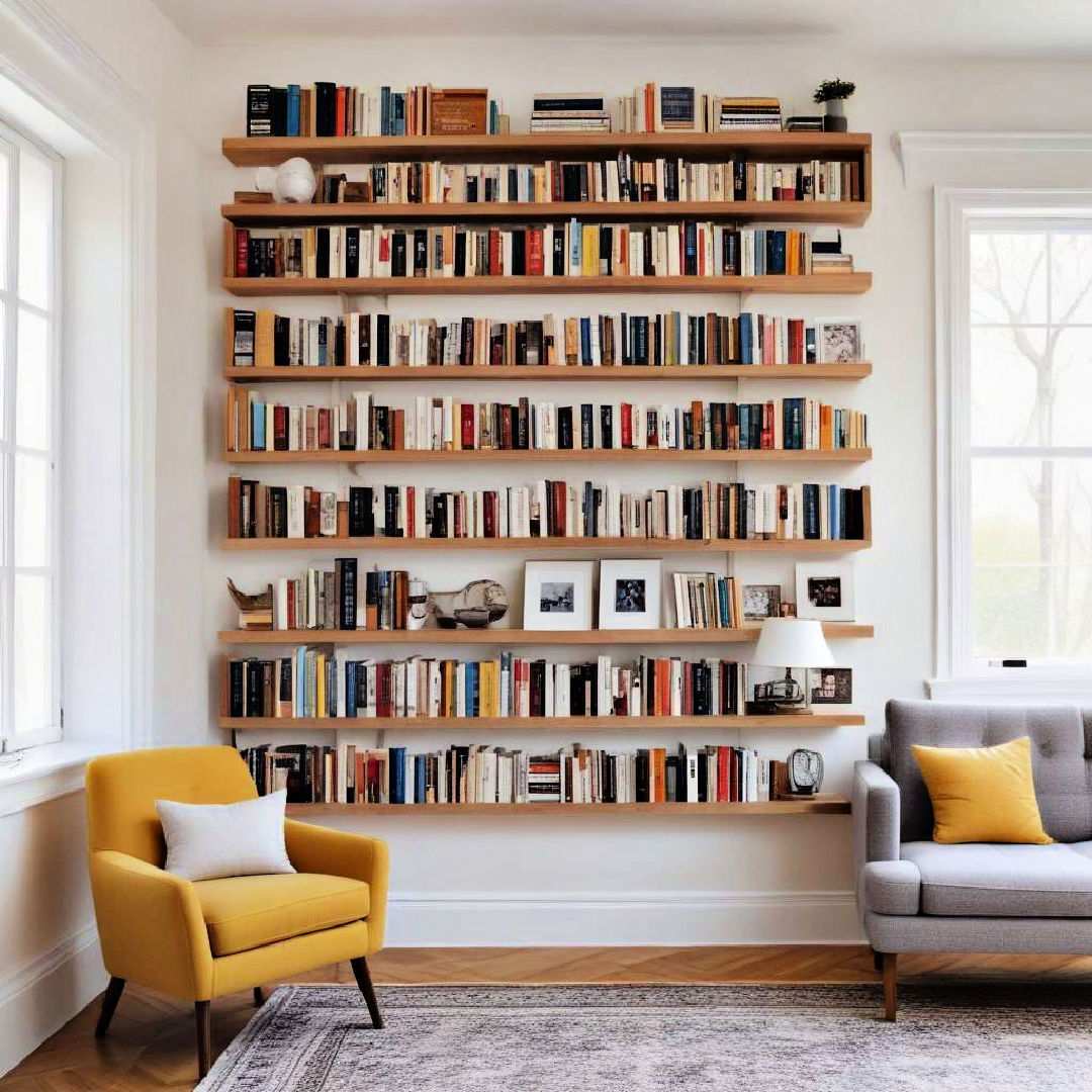 create a wall of books