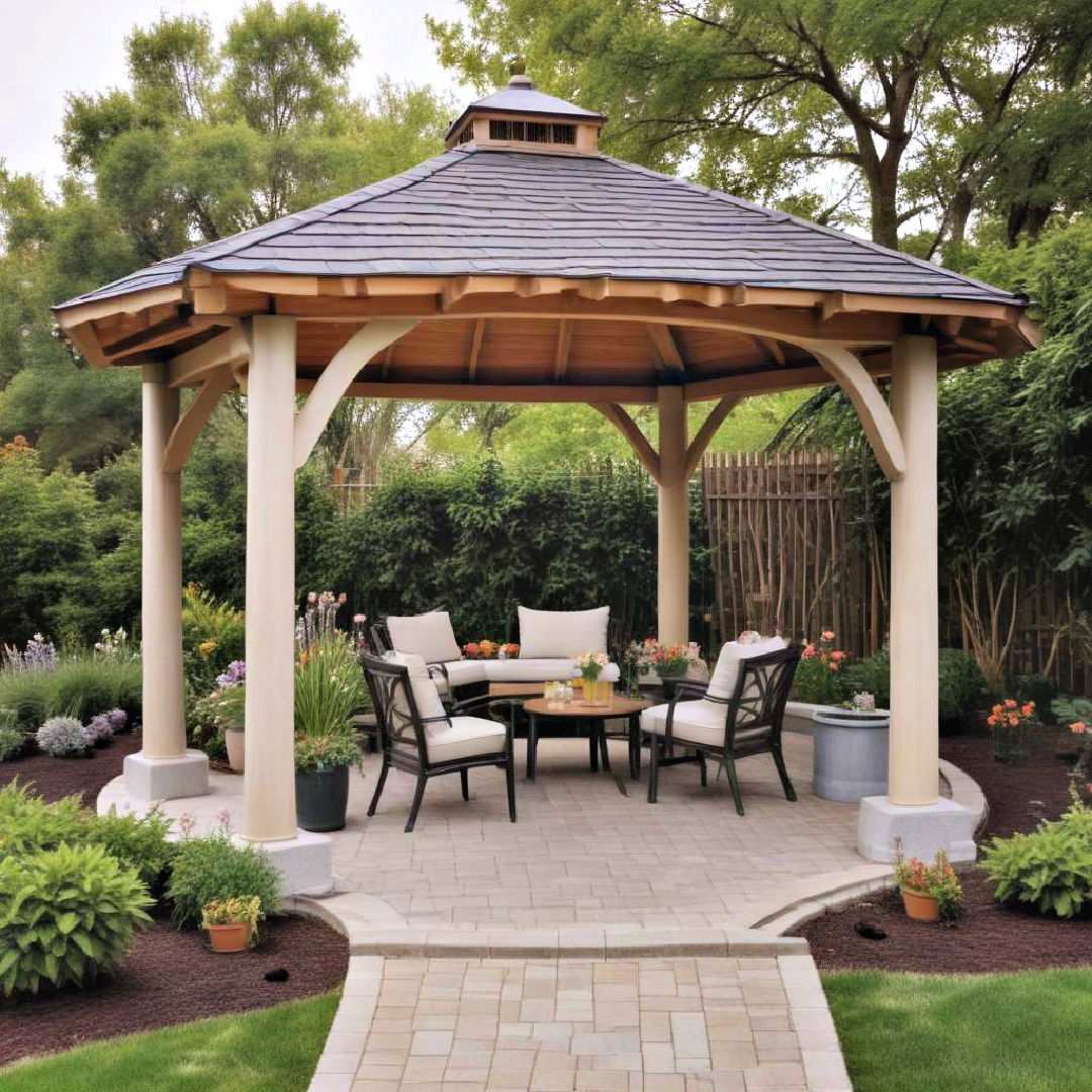 curved roof gazebo