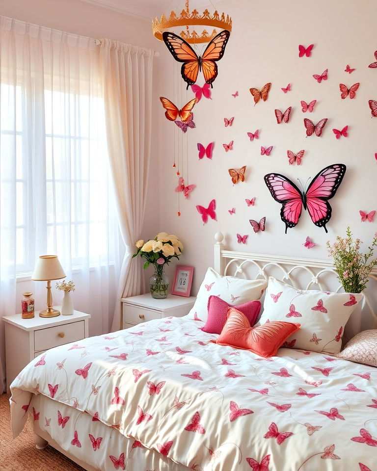 decorate with butterfly accents