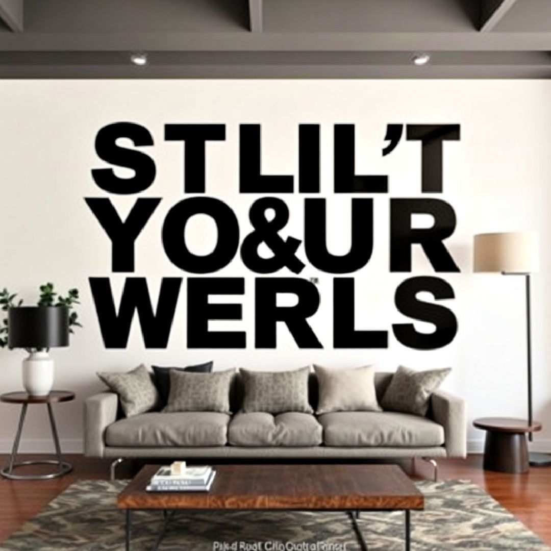 display oversized typography art