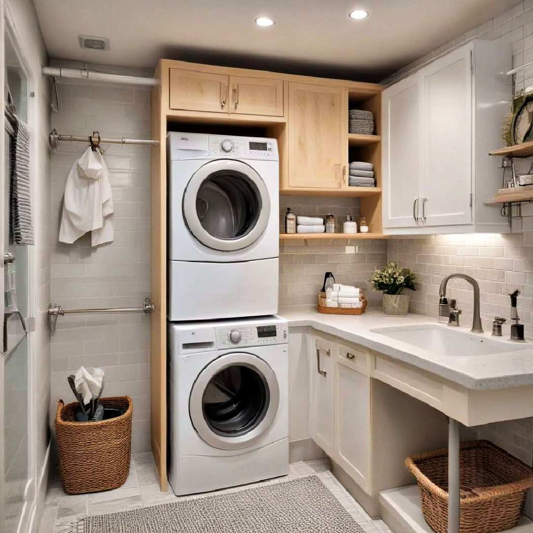 dual purpose laundry bathroom