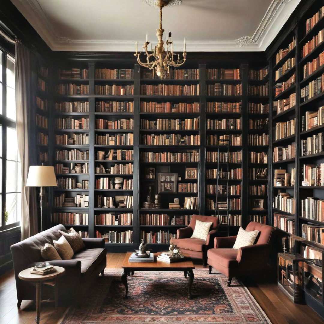 embrace floor to ceiling bookshelves