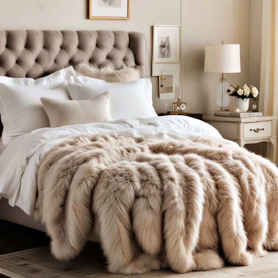 faux fur throws for added comfort