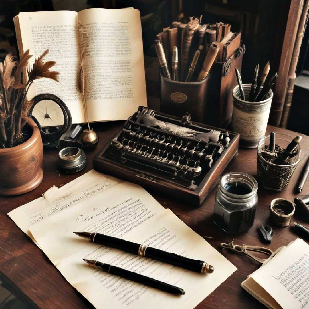 feature old fashioned writing tools