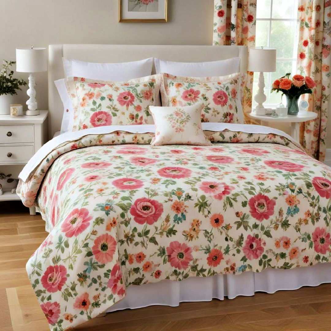 floral bedspreads for a fresh look