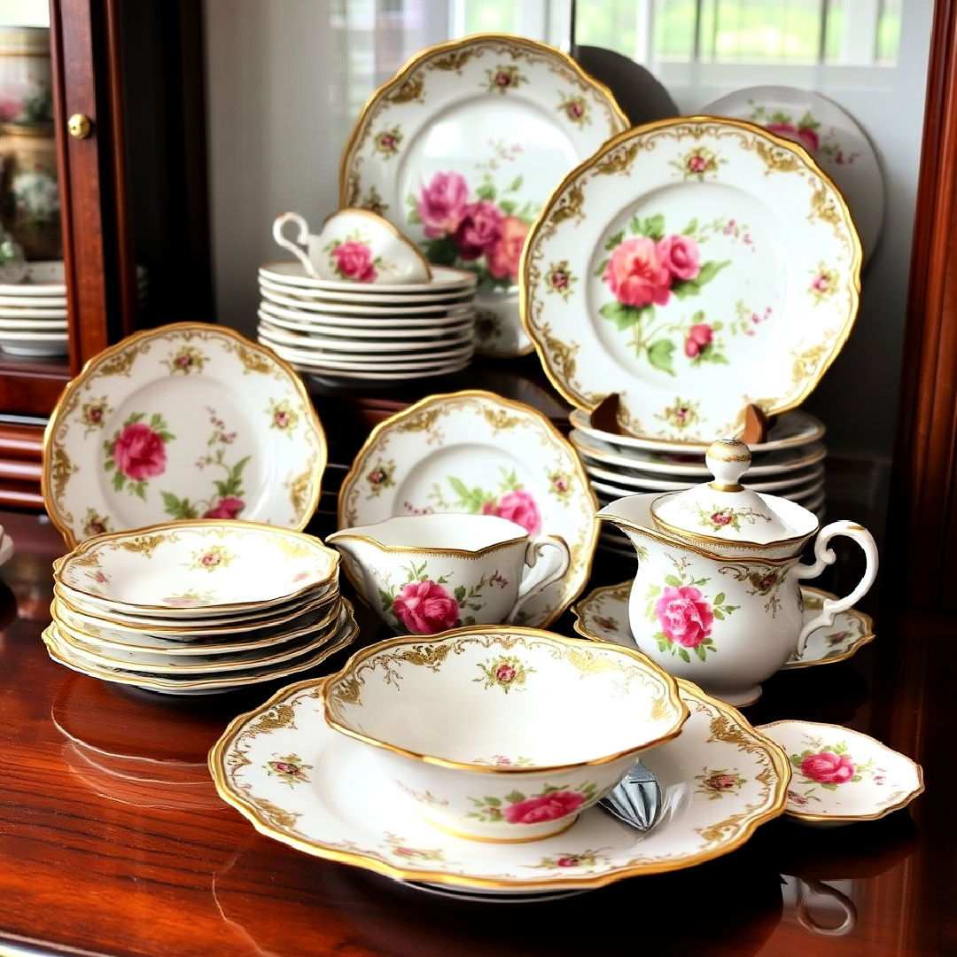 floral porcelain for classic table settings