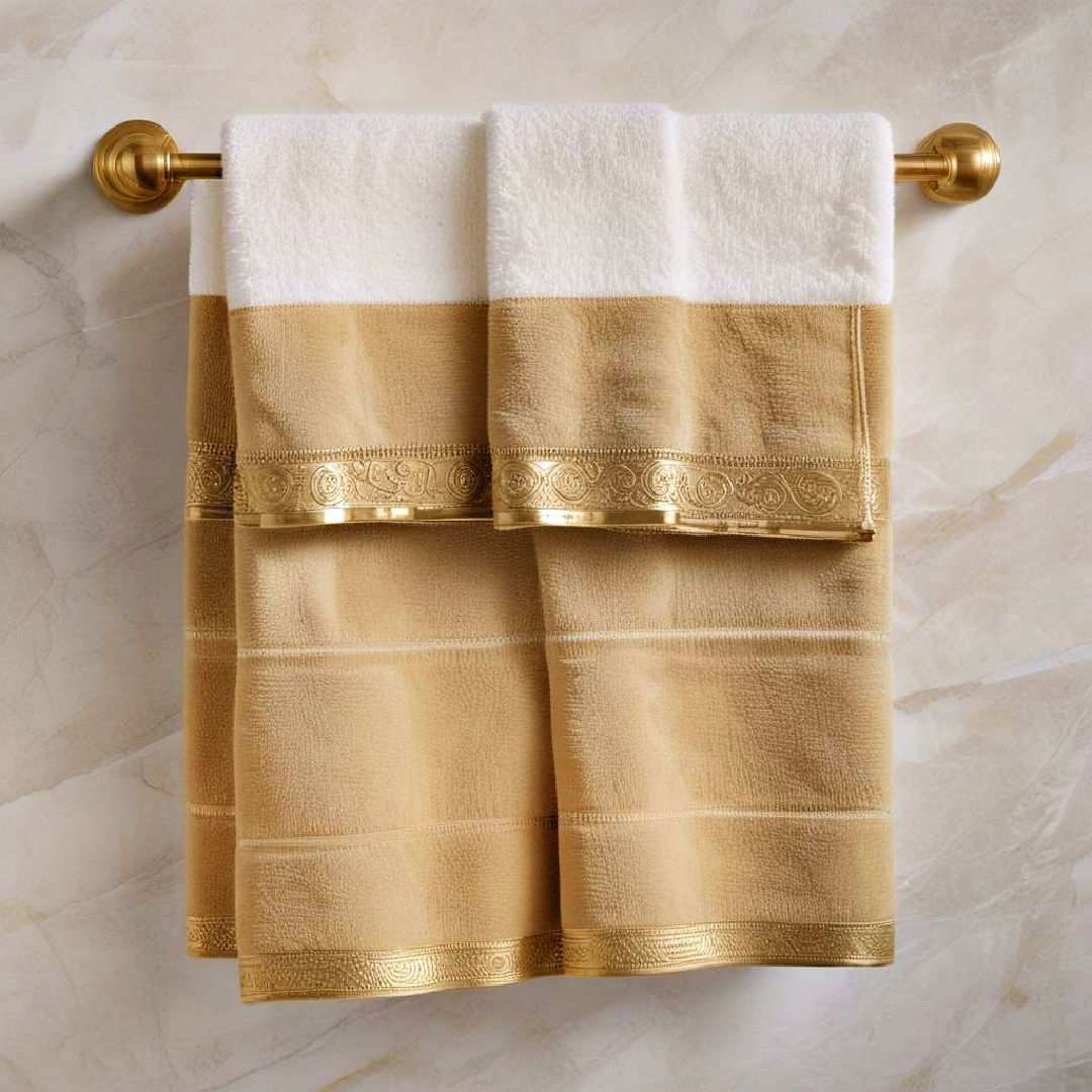 gold accent towels