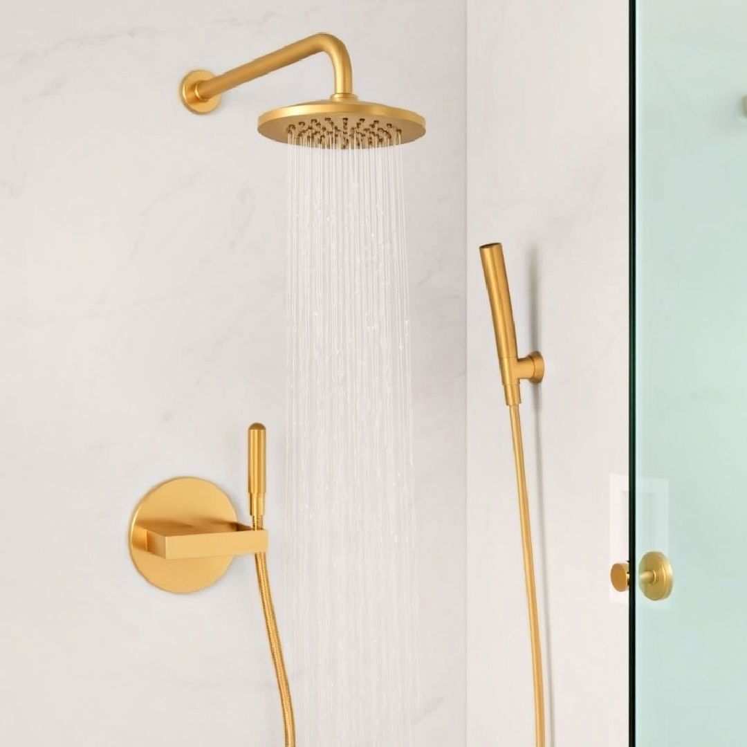 gold shower fixtures