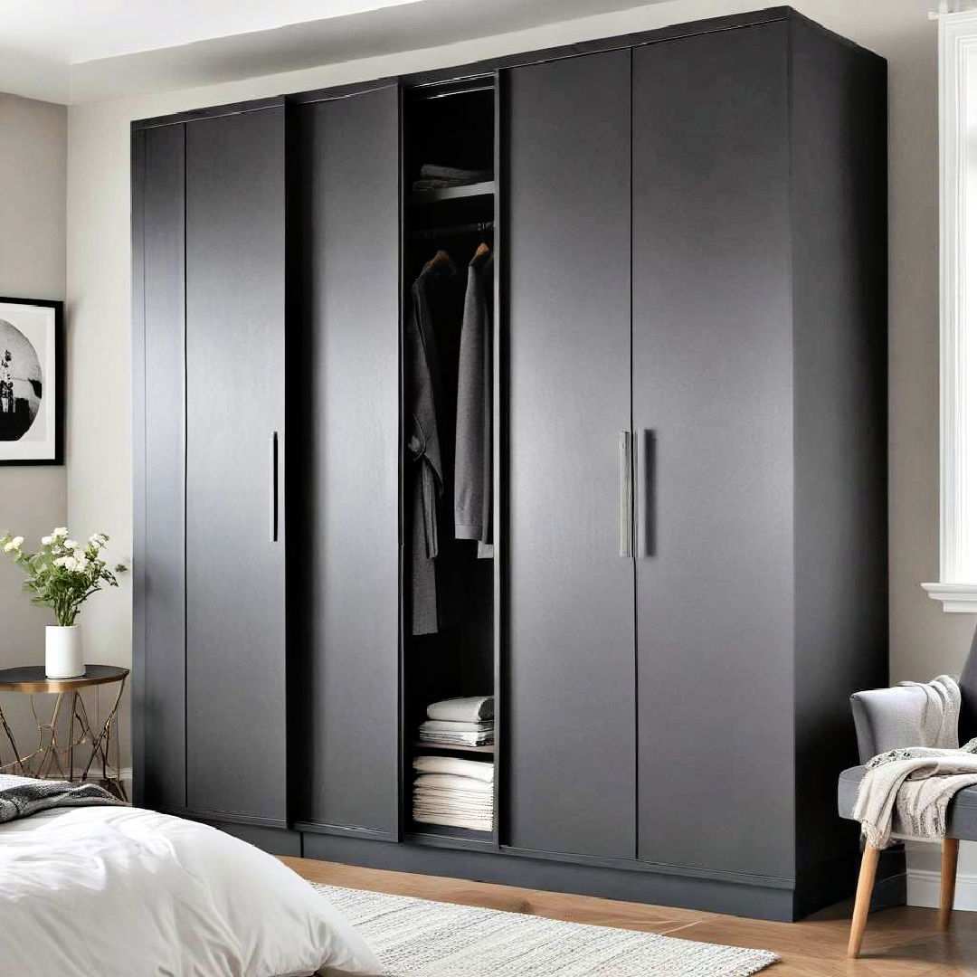 grey wardrobe
