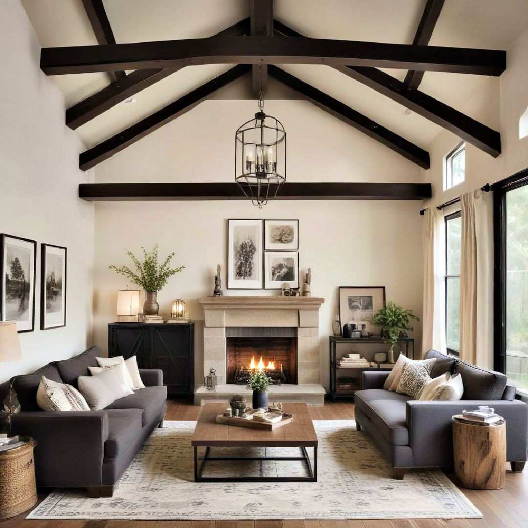 High Contrast with Dark Beams and Light Walls