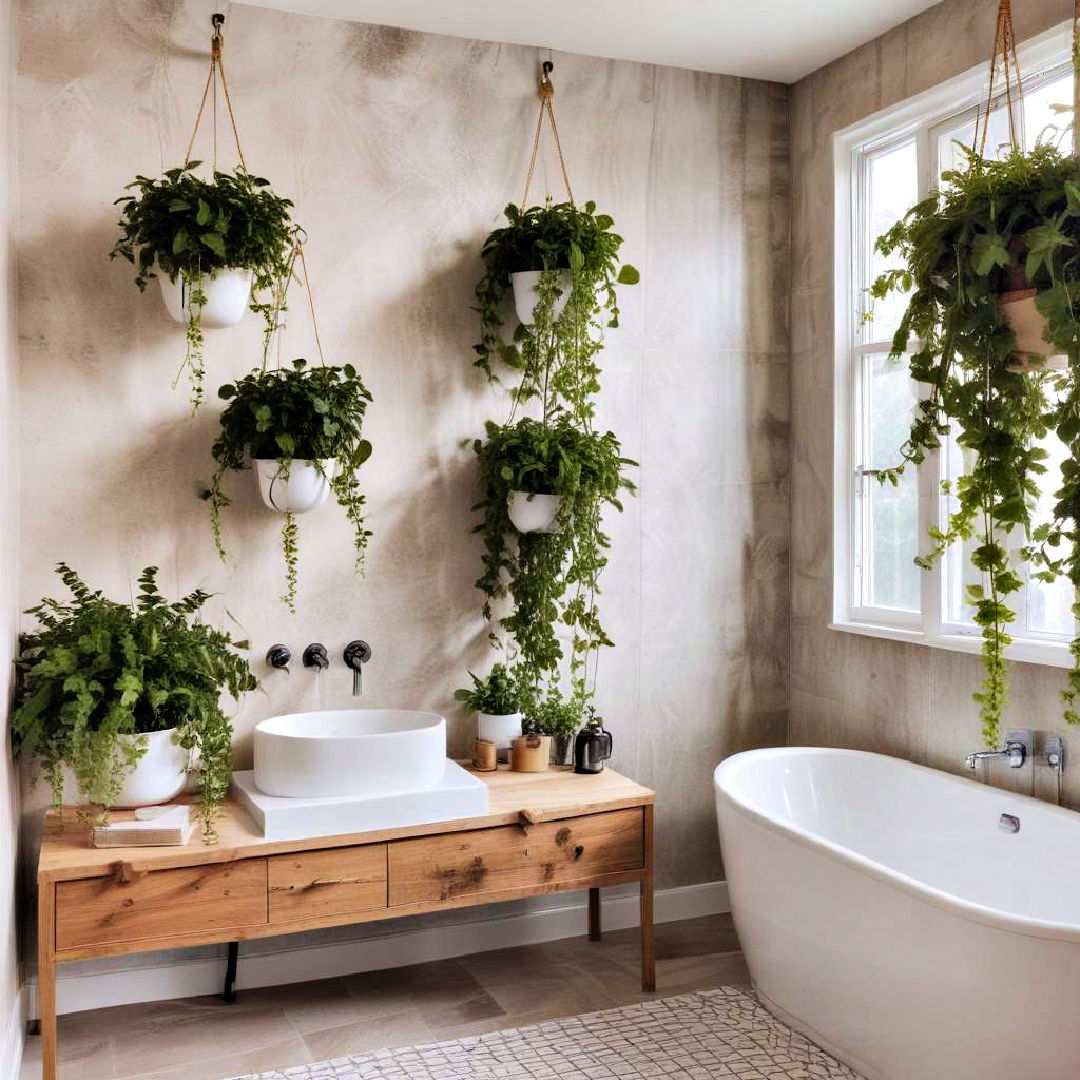 install hanging plants or a vertical garden