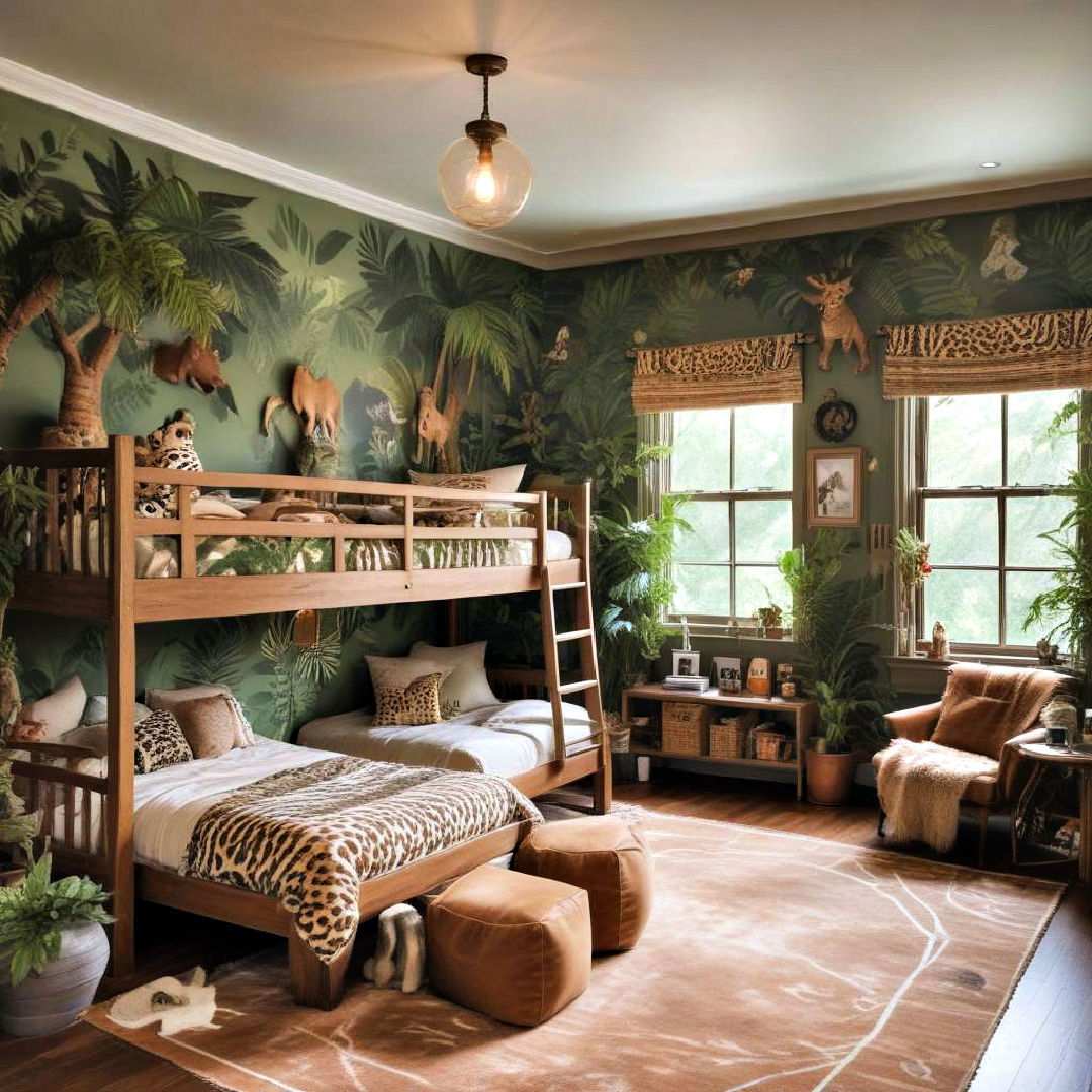 jungle safari bunk room