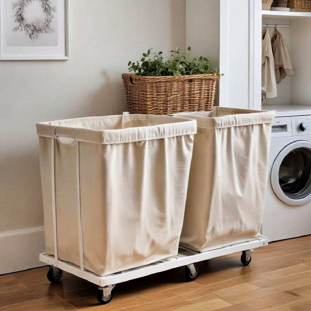 laundry hampers on wheels