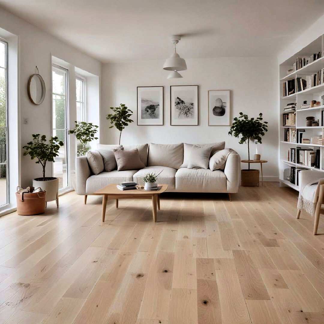 light wood flooring for an airy vibe