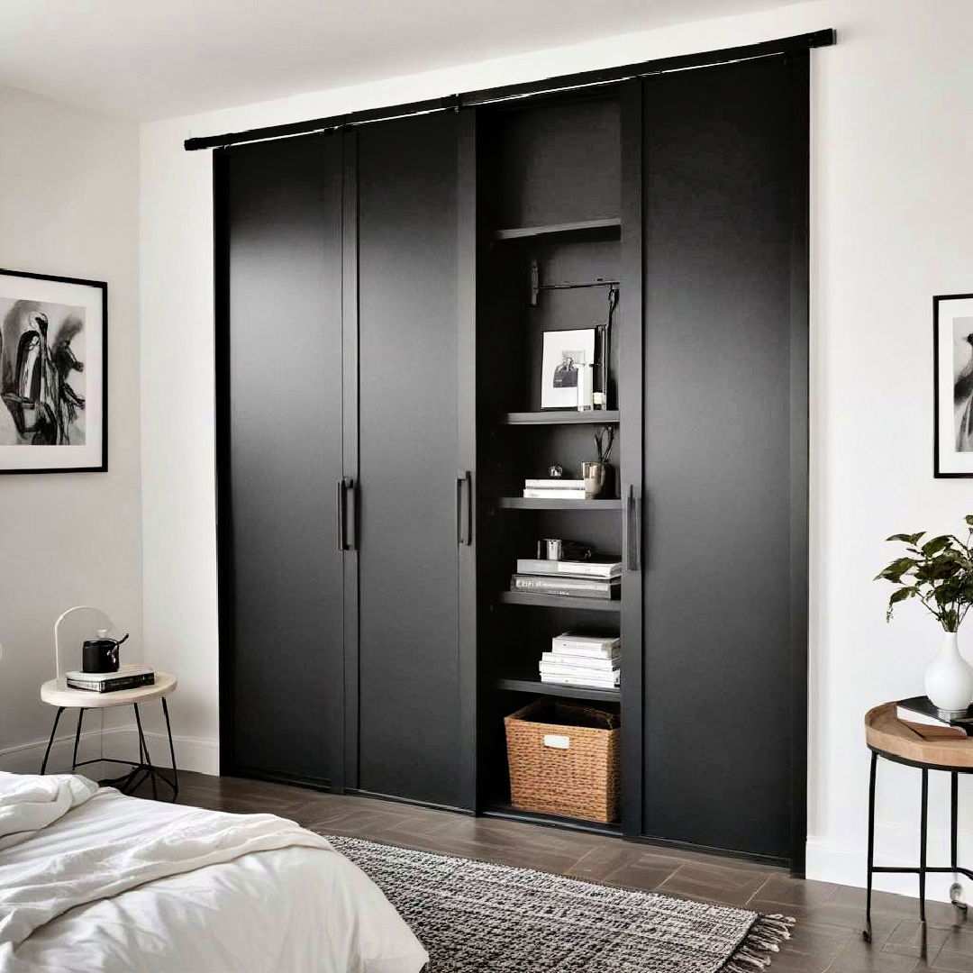 matte black closet doors