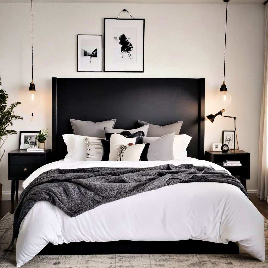 matte black headboard