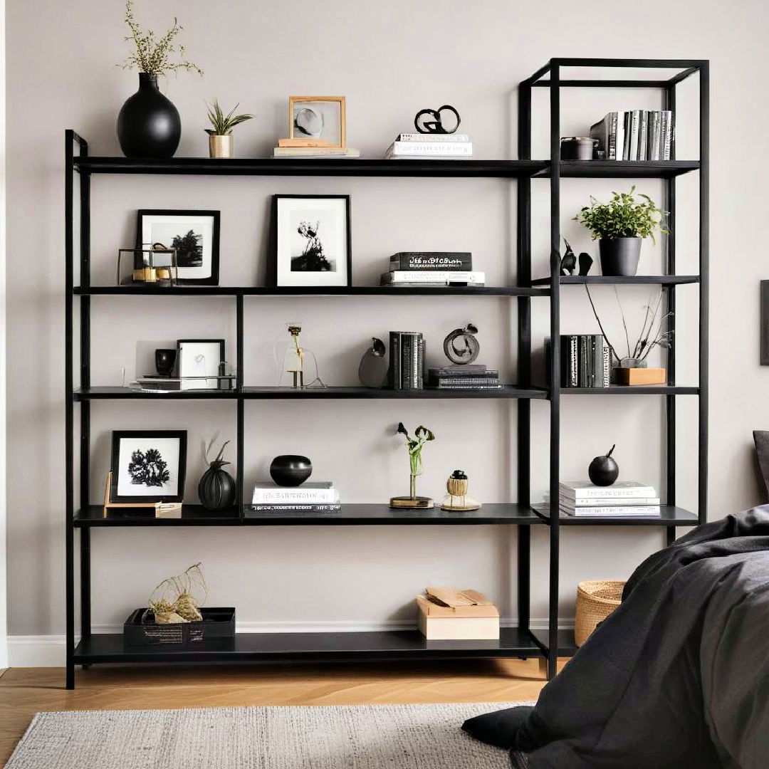 matte black shelving