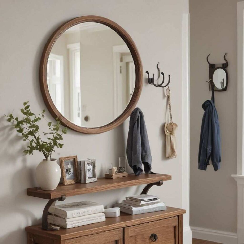mirror with hooks