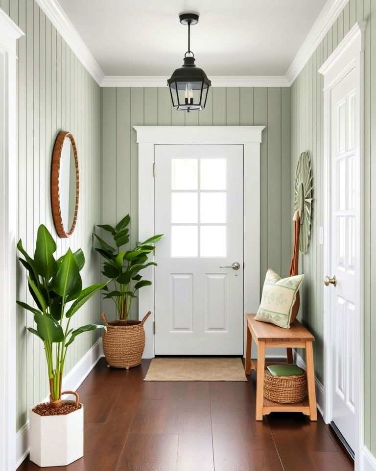 modern sage green shiplap