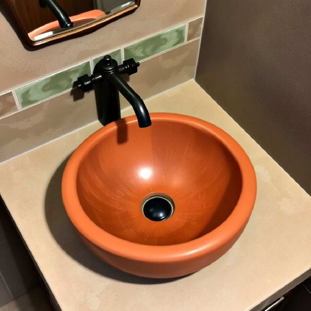 natural clay pot sink