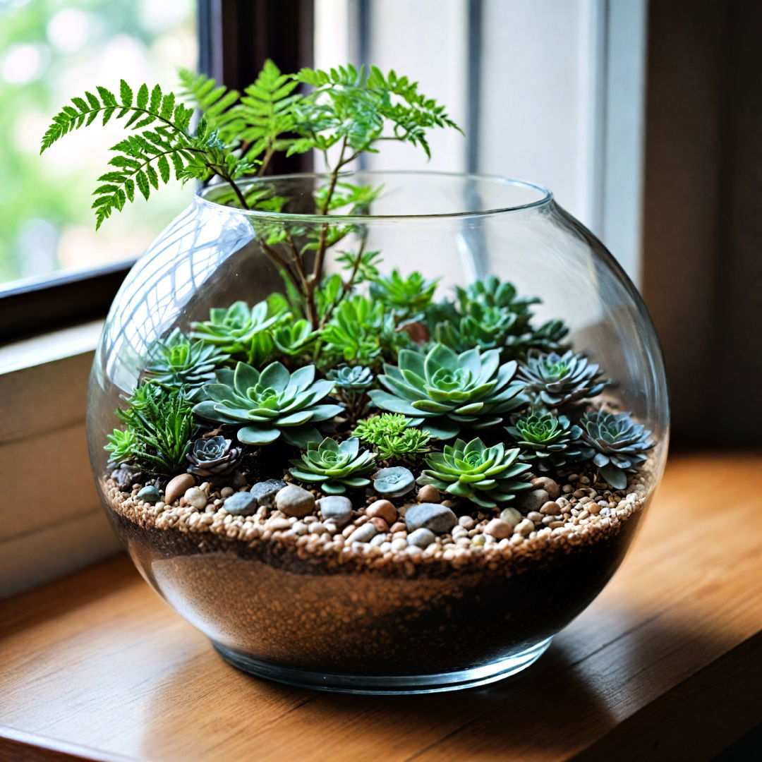 opt for an elegant glass terrarium