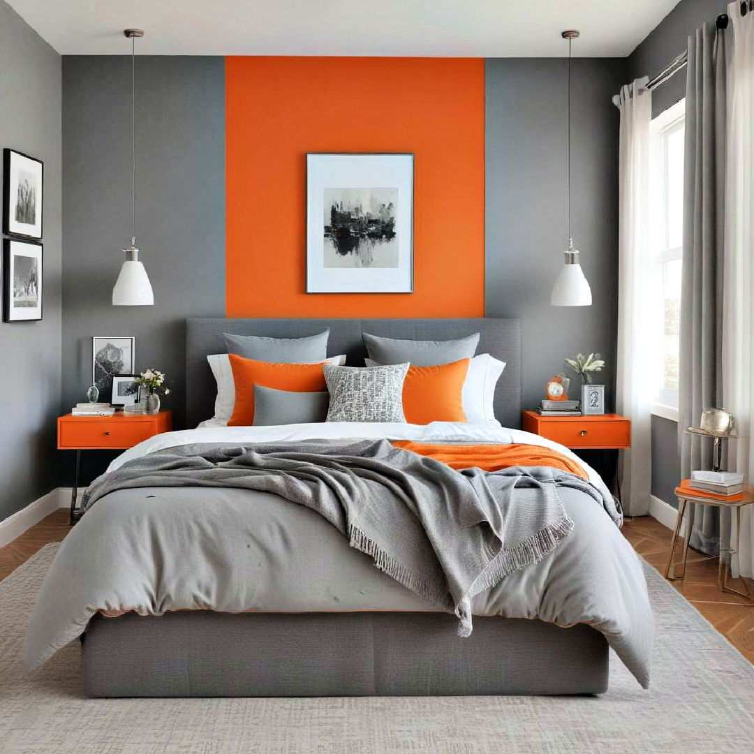 orange and gray color scheme