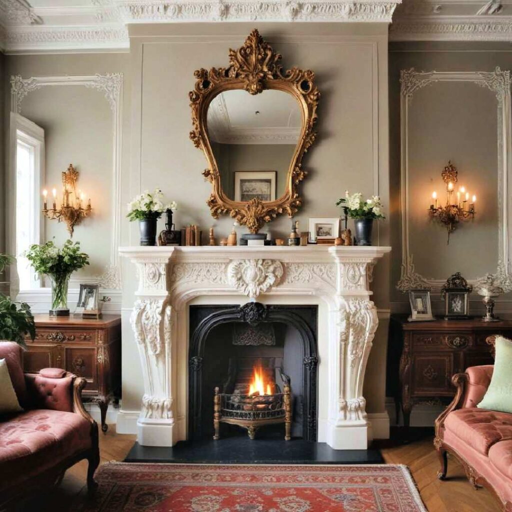 ornate fireplaces as focal points